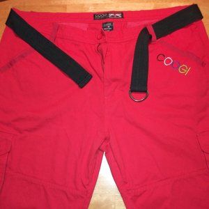 Red Men's Coogi Cargo Shorts with Belt, Size: 42
